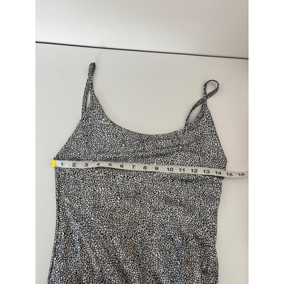 Y2K Dress Large Shimmer Metallic BodyCon Night Out Disco Futuristic Cyberpunk - Picture 5 of 14